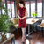 Cap Sleeve Knee Length Cheongsam Floral Lace Chinese Dress