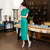 Short Sleeve Full Length Cheongsam Floral Lace Chinese Dress