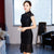 Cap Sleeve Knee Length Cheongsam Mermaid Lace Chinese Dress