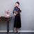 Long Sleeve Velvet Traditional Cheongsam Top Floral Chinese Blouse