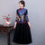 Long Sleeve Velvet Traditional Cheongsam Top Floral Chinese Blouse