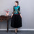 Long Sleeve Velvet Traditional Cheongsam Top Floral Chinese Blouse