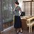 Floral Watered Gauze Cheongsam Top Retro Chinese Blouse