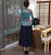 Floral Watered Gauze Cheongsam Top Retro Chinese Blouse
