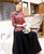 3/4 Sleeve Floral Watered Gauze Cheongsam Top Retro Chinese Blouse