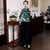 Camicetta cinese elegante con top in cheongsam in misto seta floreale con maniche a 3/4