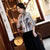 Half Sleeve Floral Spandex Cheongsam Top Elegant Chinese Blouse