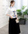 Mandarin Collar Floral Silk Blend Cheongsam Top Bodycon Chinese Blouse