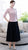 Blusa china ajustada con parte superior de cheongsam de algodón con firma floral