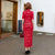 Traditional Cheongsam Retro Lace Chinese Dress with Gilding Floral Appliques