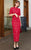 Traditional Cheongsam Retro Lace Chinese Dress with Gilding Floral Appliques
