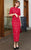 Traditional Cheongsam Retro Lace Chinese Dress with Gilding Floral Appliques