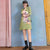 Mini robe de jour Cheongsam moderne à motif de beauté chinoise