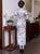 Classic Short Sleeve Silk Blend Traditional Cheongsam Floral Chinese Dress