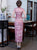 Robe chinoise traditionnelle à fleurs cheongsam en mélange de soie à mancherons