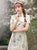Robe de jour florale à manches courtes au genou Aodai de style chinois