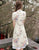 Short Sleeve Knee Length Floral Aodai Chinese Style Day Dress