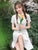 Short Sleeve Knee Length Floral Cheongsam Chic Chinese Dress