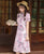 Short Sleeve Floral Modern Cheongsam Chic Girl Dress