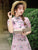 Kurzärmliges, modernes Cheongsam-Chic-Mädchenkleid mit Blumenmuster