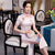 Mandarin Collar Short Sleeve Full Length Traditional Cheongsam