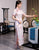 Mandarin Collar Short Sleeve Full Length Traditional Cheongsam