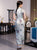 Mandarin Collar Cap Sleeve Full Length Traditional Cheongsam