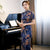 Mandarin Collar Short Sleeve Traditional Cheongsam Chinese Dress