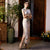 Mandarin Collar Cap Sleeve Traditional Cheongsam Chinese Dress