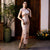 Mandarin Collar Cap Sleeve Traditional Cheongsam Chinese Dress