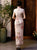 Mandarin Collar Cap Sleeve Traditional Cheongsam Chinese Dress