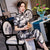 Landscape Painting Pattern Short Sleeve Traditional Cheongsam Chinese Dress