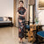 Short Sleeve Traditional Floral Cheongsam A-Line Chinese Dress