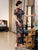 Short Sleeve Traditional Floral Cheongsam A-Line Chinese Dress