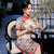 Kurzarm Traditionelles Cheongsam Knielanges Chinesisches Blumenkleid