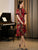 Short Sleeve Mandarin Collar Traditional Cheongsam Floral Chinese Dress