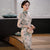 3/4 Sleeve Knee Length Traditional Cheongsam Floral Suede Chinese Dress