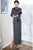 Bodycon traditionnel Cheongsam Plaids & Checks Robe chinoise en daim avec bord en dentelle