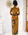3/4 Ärmel in voller Länge traditionelles chinesisches Cheongsam-Kleid aus Samt mit Blumenmuster