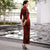 3/4 Sleeve Full Length Traditional Cheongsam Floral Velvet Chinese Dress