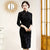3/4 Sleeve Traditional Cheongsam Knee Length Floral Lace Chinese Dress