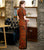 Robe chinoise traditionnelle en velours Cheongsam à manches 3/4 avec bord en dentelle