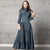 3/4 Sleeve Cheongsam Top Retro Chinese Style Jean Dress