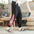 Pantalones harén estilo chino con bordado de grulla de algodón distintivo