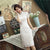 Short Sleeve Floral Lace Cheongsam All Matched Chinese Dress