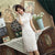 Short Sleeve Floral Lace Cheongsam All Matched Chinese Dress