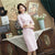 Half Sleeve Knee Length Retro Cheongsam Chinese Dress