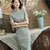 Abito cinese cheongsam stile Shanghai anni '30 con bordo in pizzo