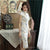 Cap Sleeve Knee Length Birds Pattern Retro Cheongsam Chinese Dress