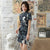 Front Split Cranes Pattern Modernes chinesisches Cheongsam-Kleid